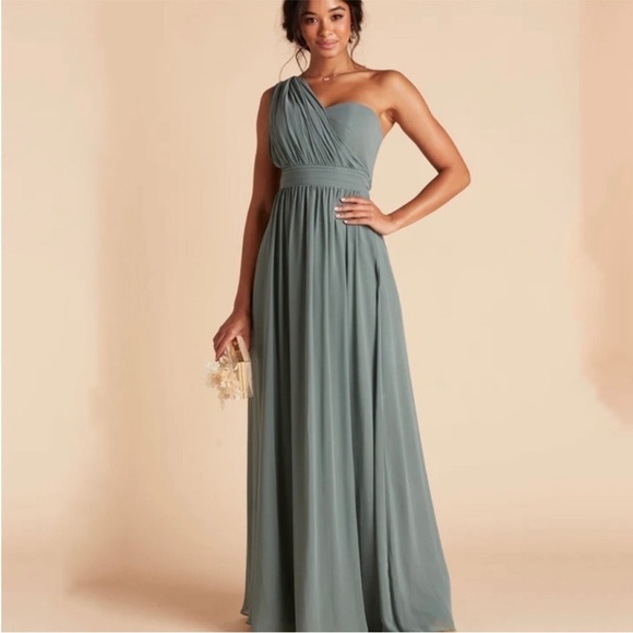 Birdy Grey Sea Glass Grace Bridesmaid Convertible Chiffon Dress - Picture 4 of 15